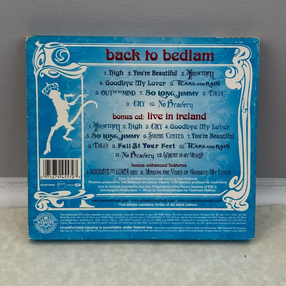 James Blunt: Back to Bedlam (CD Atlantic Records) Soft Rock Expanded Edition - Picture 2 of 6